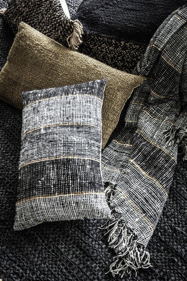 Pomax THERESA - Kussen - Katoen - L 50 X W 30 Cm - Bruin