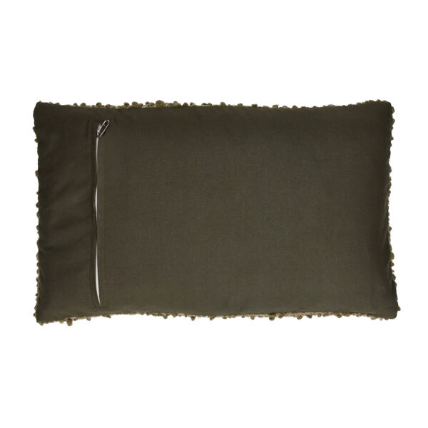 Pomax ZAZOU - Kussen - Bouclé / Wol - L 50 X W 30 Cm - Kaki