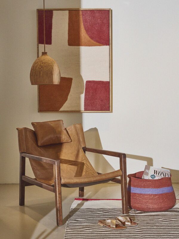 Pomax PORT LOUIS - Mand - Zeegras - DIA 43 X H 28 Cm - Roest