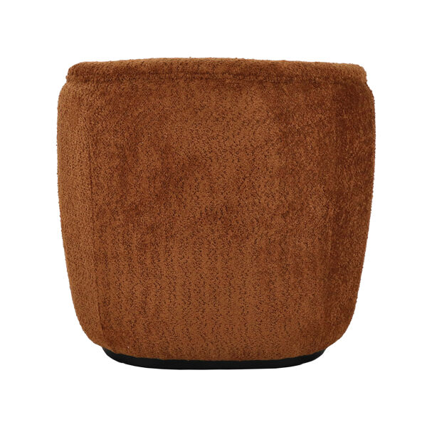 Pomax PORTERVILLE - Loungestoel - Bouclé / Multiplex - L 74 X W 71 5 X H 72 Cm - Roest