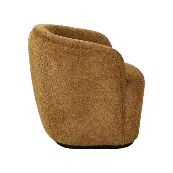 Pomax PORTERVILLE - Loungestoel - Bouclé / Multiplex - L 74 X W 71 5 X H 72 Cm - Camel