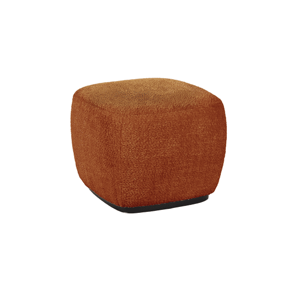 pomax PORTERVILLE - poef - bouclé - L 51 x W 51 x H 41 cm - roest pomax PORTERVILLE - poef - bouclé - L 51 x W 51 x H 41 cm - roest