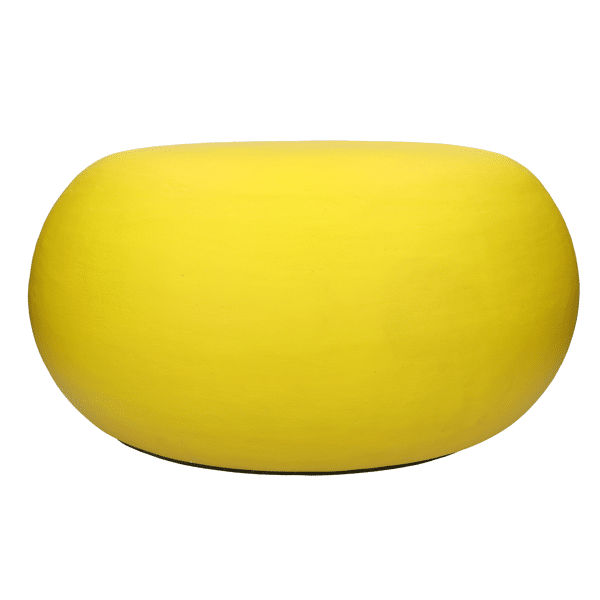 pomax PRETORIA - bijzettafel - kalkpleister - DIA 50 x H 25 cm - geel pomax PRETORIA - bijzettafel - kalkpleister - DIA 50 x H 25 cm - geel