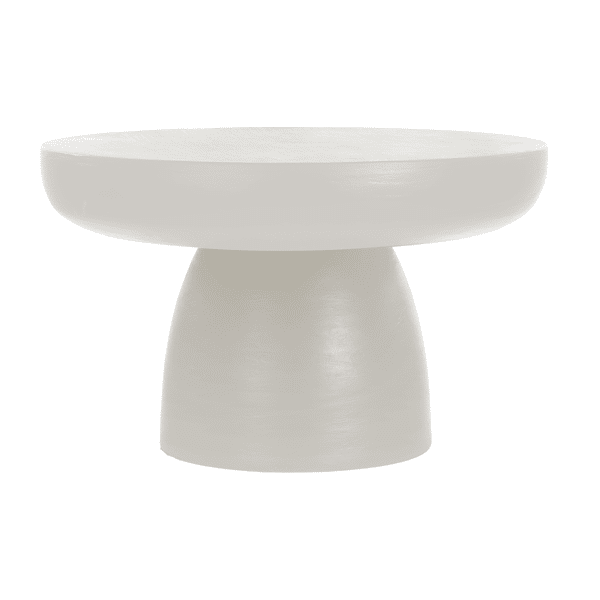 pomax PRETORIA - bijzettafel - kalkpleister - DIA 60 x H 35 cm - gebroken wit