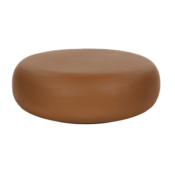 pomax PRETORIA - bijzettafel - kalkpleister - DIA 70 x H 25 cm - terracotta