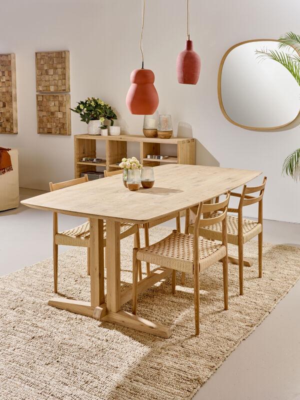 Pomax QUERCUS - Spiegel - Eik / Spiegelglas - L 100 X W 4 5 X H 100 Cm - Naturel