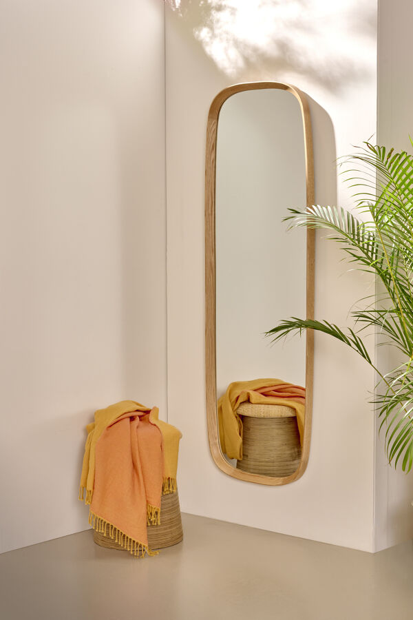 Pomax QUERCUS - Spiegel - Eik / Spiegelglas - L 180 X W 5 5 X H 60 Cm - Naturel