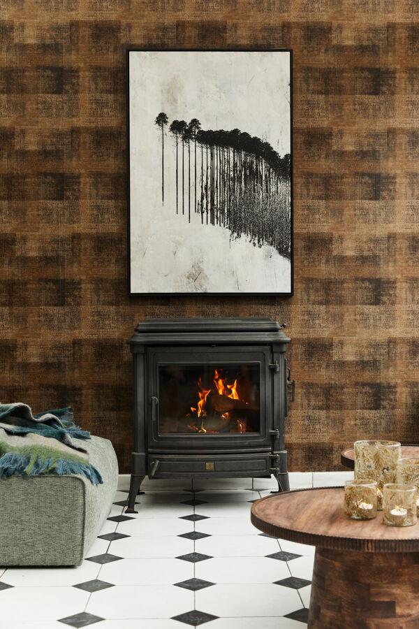 Pomax RAMONA - Bijzettafel - Mango Hout - DIA 65 X H 34 Cm - Walnoot