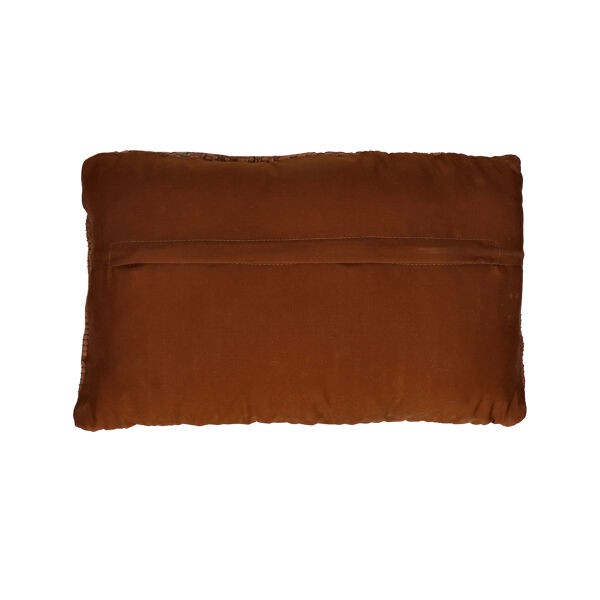 Pomax RAW - Kussen - Gerecycleerd Leder / Gerecycleerde Stoffen - L 50 X W 30 Cm - Cognac