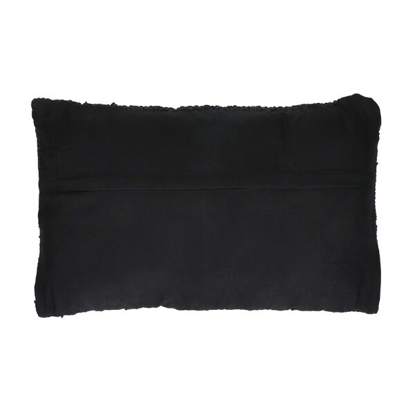 Pomax RAW - Kussen - Gerecycleerd Leder / Gerecycleerde Stoffen - L 60 X W 40 Cm - Zwart