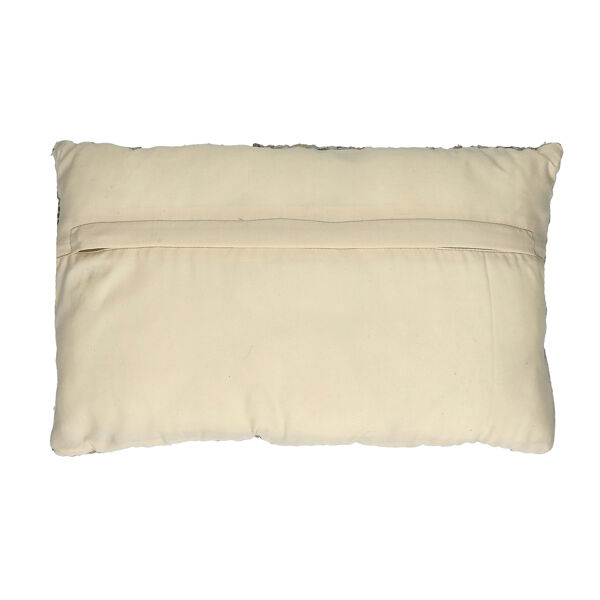 Pomax RAW - Kussen - Gerecycleerd Leder / Gerecycleerde Stoffen - L 50 X W 30 Cm - Beige