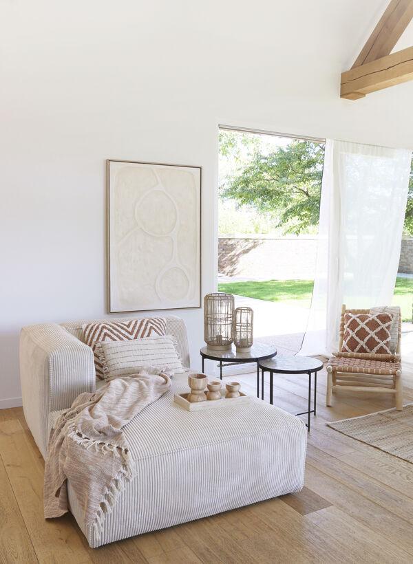 Pomax REVERIES - Plaid - Katoen - L 170 X W 130 Cm - Perzik