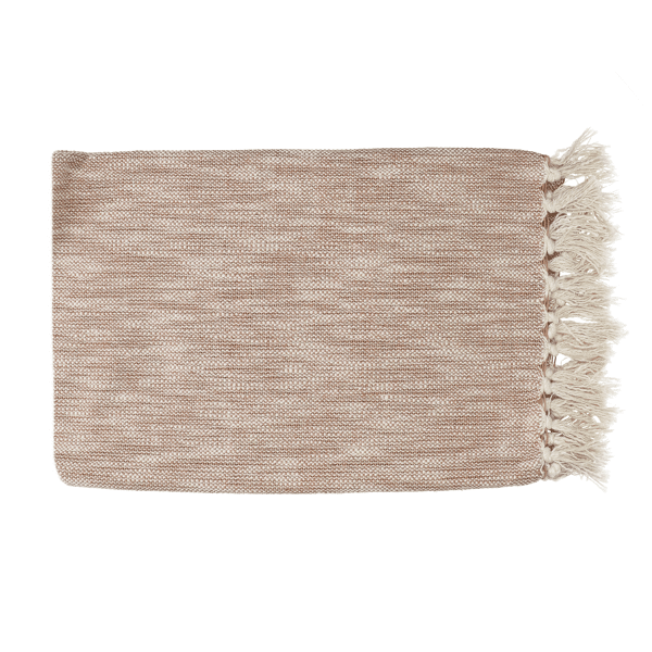 pomax REVERIES - plaid - katoen - L 170 x W 130 cm - perzik