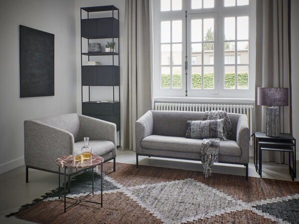 Pomax ROCHA - Canvas - Canvas / Hout - L 100 X W 3 X H 80 Cm - Zwart