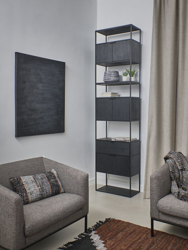 Pomax ROCHA - Canvas - Canvas / Hout - L 100 X W 3 X H 80 Cm - Zwart