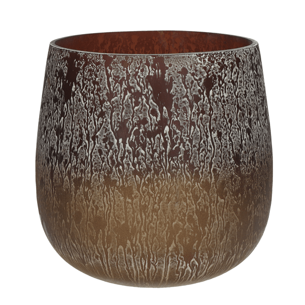 pomax ROCK - bloempot - glas - DIA 25 x H 25 cm - mix van kleuren