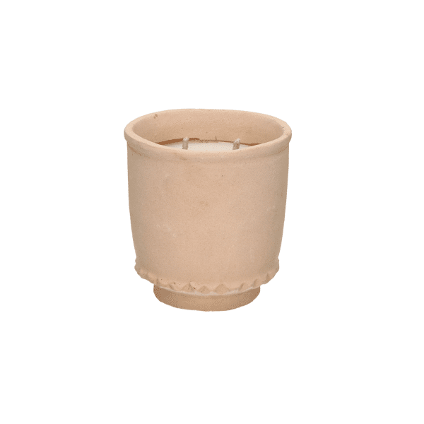 pomax RONDA - geurkaars 2 wieken - klei / wax - DIA 12 x H 12 cm - ivoor