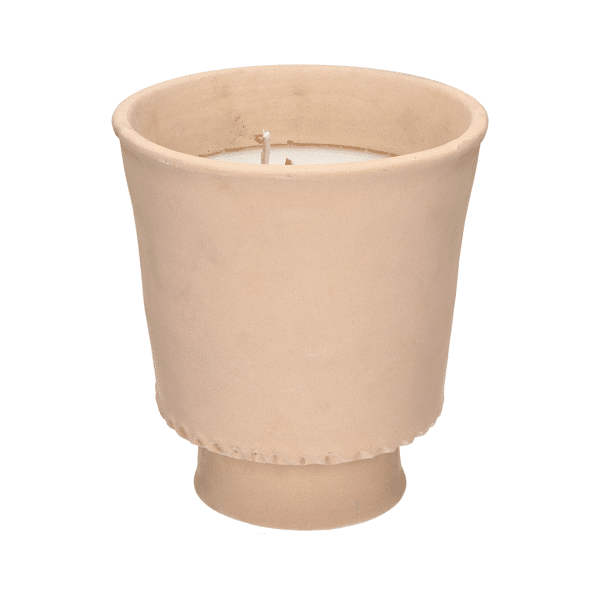 pomax RONDA - geurkaars 3 wieken - klei / wax - DIA 20 x H 20 cm - ivoor
