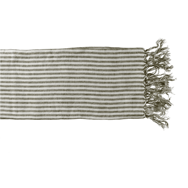 pomax SAINT-TROPEZ - plaid/tafellaken - linnen - L 170 x W 130 cm - groen