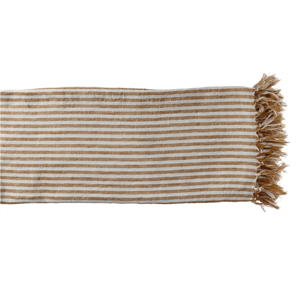 pomax SAINT-TROPEZ - plaid/tafellaken - linnen - L 170 x W 130 cm - perzik