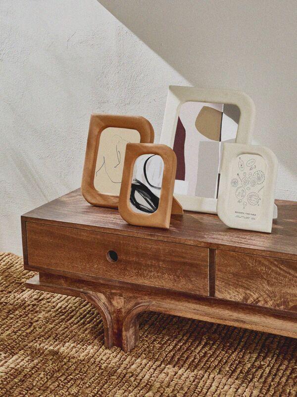 Pomax SALAMANCA - Fotolijst - Kalkpleister / Mdf - L 22 X W 2 X H 28 Cm - Terracotta