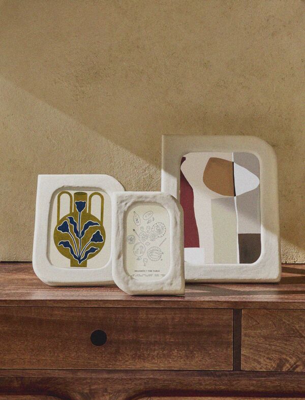 Pomax SALAMANCA - Fotolijst - Kalkpleister / Mdf - L 22 X W 2 X H 28 Cm - Gebroken Wit