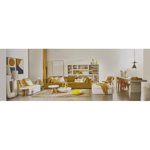 Pomax SALAMANCA - Fotolijst - Kalkpleister / Mdf - L 22 X W 2 X H 28 Cm - Geel