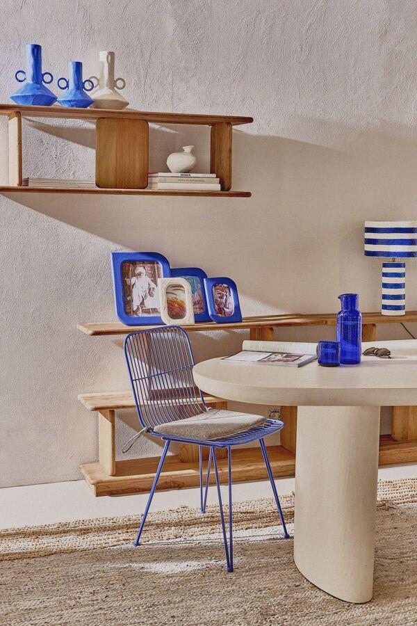 Pomax SALAMANCA - Fotolijst - Kalkpleister / Mdf - L 22 X W 2 X H 28 Cm - Blauw