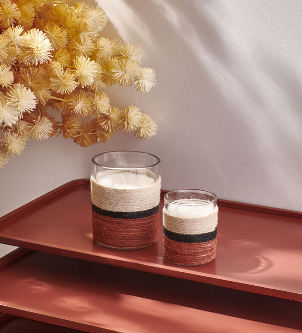 Pomax SAUVAGE - Geurkaars 1 Wiek - "black Oudh" Geur - Paraffine Wax / Glas - DIA 7 X H 9 Cm - Roest