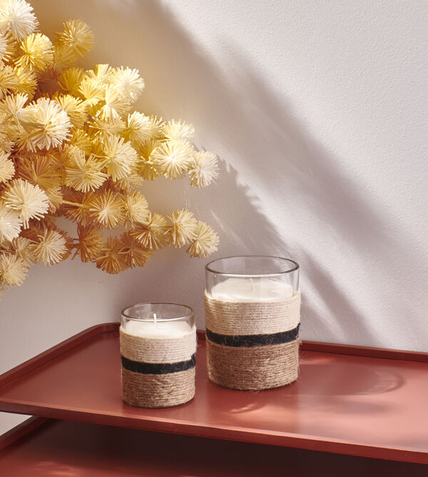 Pomax SAUVAGE - Geurkaars 1 Wiek - "black Oudh" Geur - Paraffine Wax / Glas - DIA 7 5 X H 9 Cm - Naturel