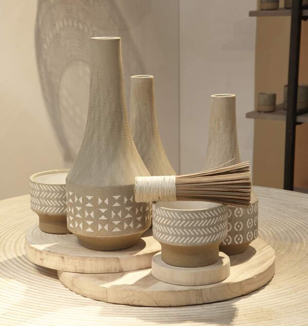 Pomax SEIYO - Kleine Bezem - Bamboe/ Rotan - Naturel - S - DIA 4 5 X 21cm