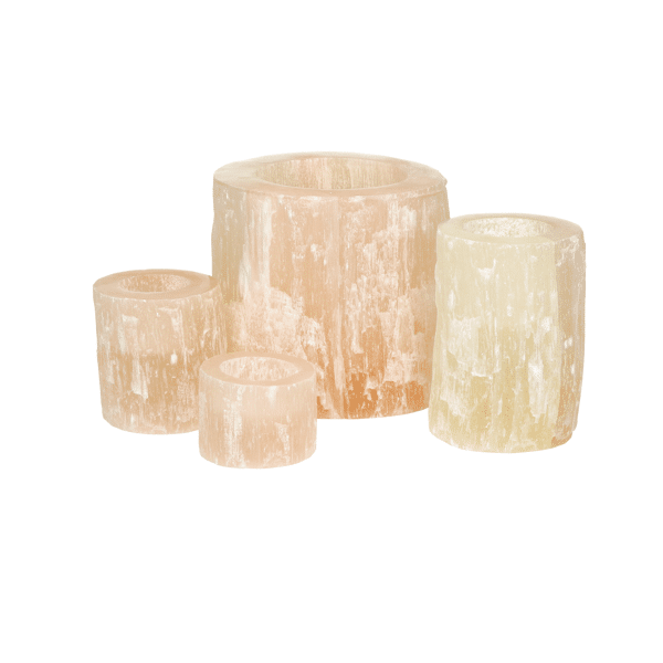 Pomax SELENA - Windlicht - Seleniet - DIA 14 X H 14 Cm - Roze