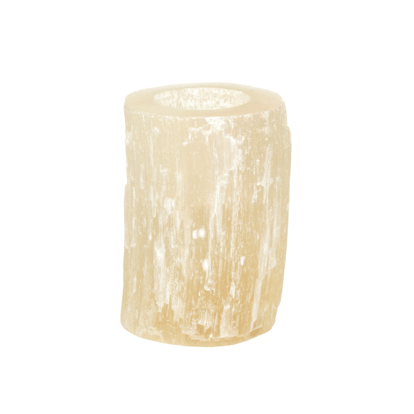 pomax SELENA - windlicht - seleniet - DIA 8 x H 12 cm - roze