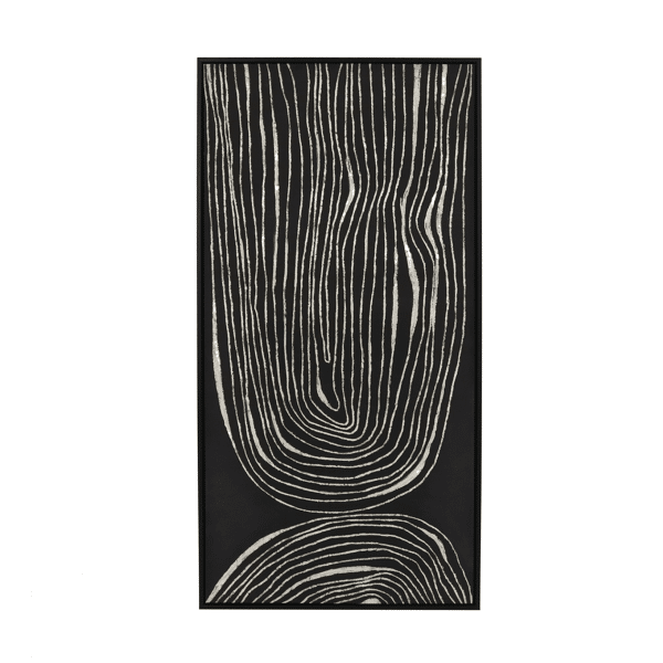 pomax SESTRI - muur deco - polyester / dennenhout - L 63 x W 4 3 x H 123 cm - zwart