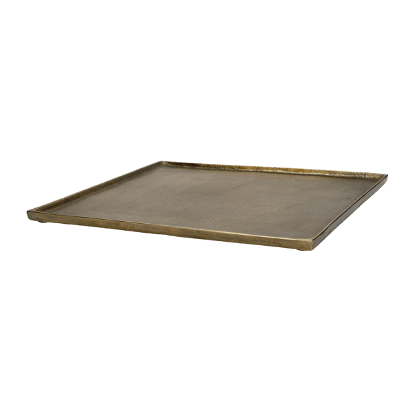 pomax SINCLAIR - schotel - aluminium - L 39 x W 39 x H 1 5 cm - brass