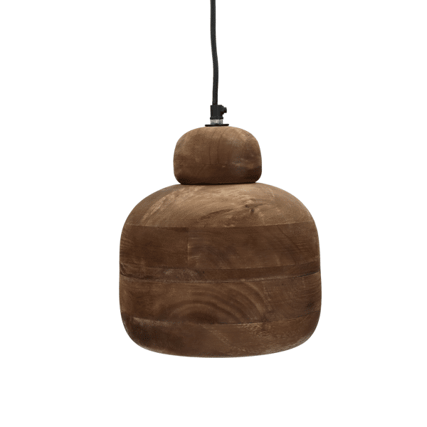 pomax SIRACUSA - hanglamp - mango hout - DIA 20 x H 20 cm - bruin pomax SIRACUSA - hanglamp - mango hout - DIA 20 x H 20 cm - bruin