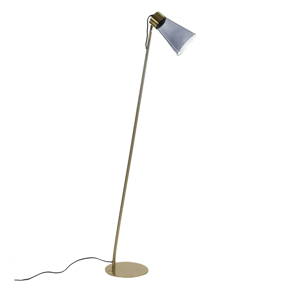 Pomax SOPHIE - Vloerlamp - Metaal / Glas - DIA 25 5 X H 144 Cm - Smoke