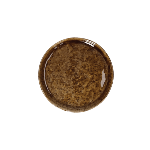 Pomax SPIRO - Aperitiefbordje - Steengoed - DIA 12 Cm X H 1 Cm - Bruin