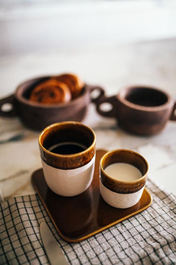 Pomax SPIRO - Beker 31 CL - Steengoed - DIA 8 X H 9 Cm - Bruin