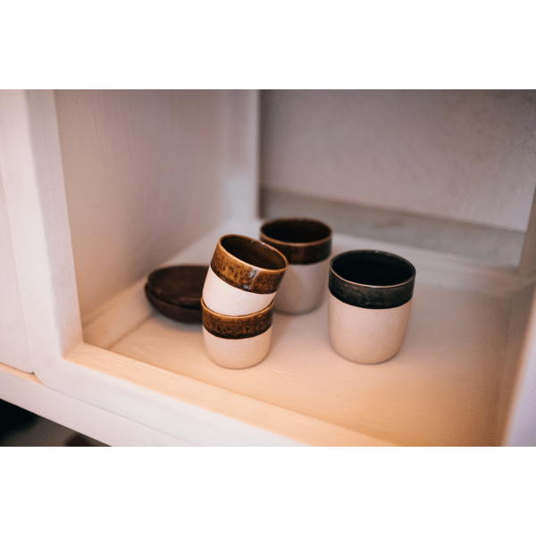 Pomax SPIRO - Beker 31 CL - Steengoed - DIA 8 X H 9 Cm - Donkergroen