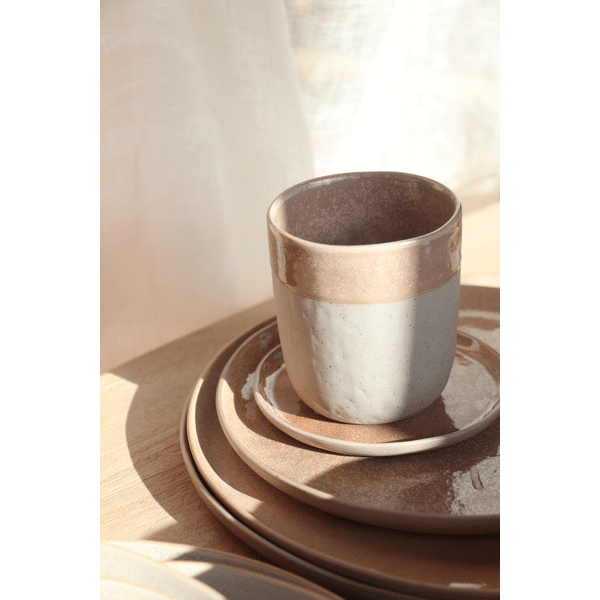 Pomax SPIRO - Beker 31 CL - Steengoed - DIA 8 X H 9 Cm - Poederroos