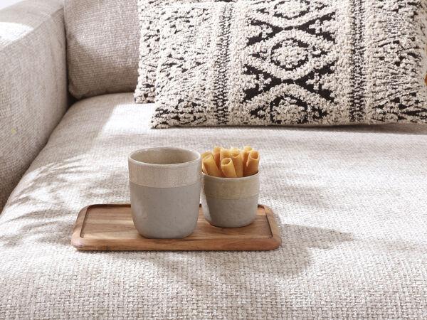 Pomax SPIRO - Beker 31 CL - Steengoed - DIA 8 X H 9 Cm - Zeeschelp