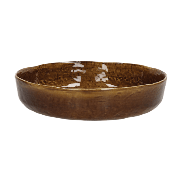 pomax SPIRO - blate - steengoed - DIA 24 x H 5 5 cm - bruin