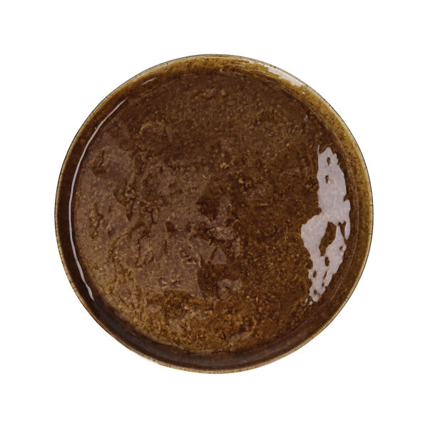 Pomax SPIRO - Dessertbord - Steengoed - DIA 21 Cm X H 1 5 Cm - Bruin