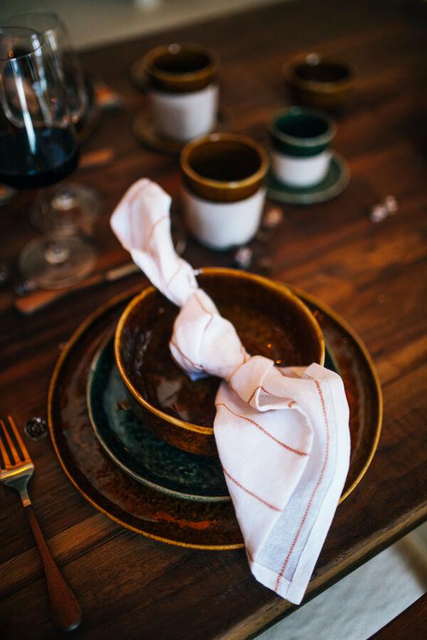 Pomax SPIRO - Dessertbord - Steengoed - DIA 21 Cm X H 1 5 Cm - Donkergroen