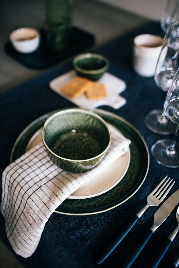 Pomax SPIRO - Dinerbord - Steengoed - DIA 27 Cm X 1 5 Cm - Donkergroen