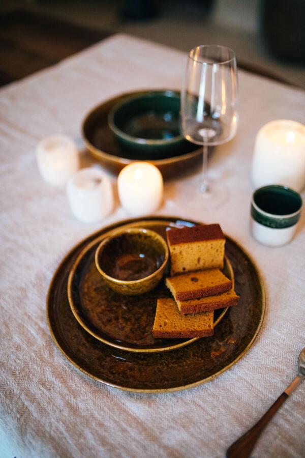 Pomax SPIRO - Dinerbord - Steengoed - DIA 27 Cm X H 1 5 Cm - Bruin