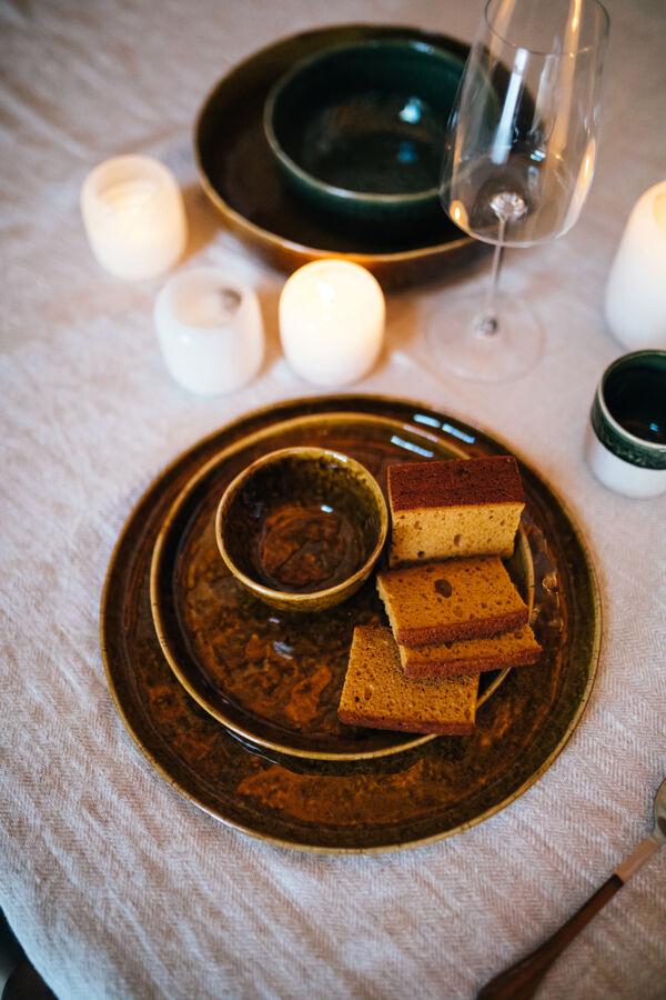 Pomax SPIRO - Mini Kom - Steengoed - DIA 9 X H 4 2 Cm - Bruin