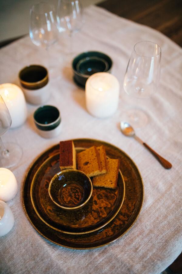 Pomax SPIRO - Mini Kom - Steengoed - DIA 9 X H 4 2 Cm - Bruin