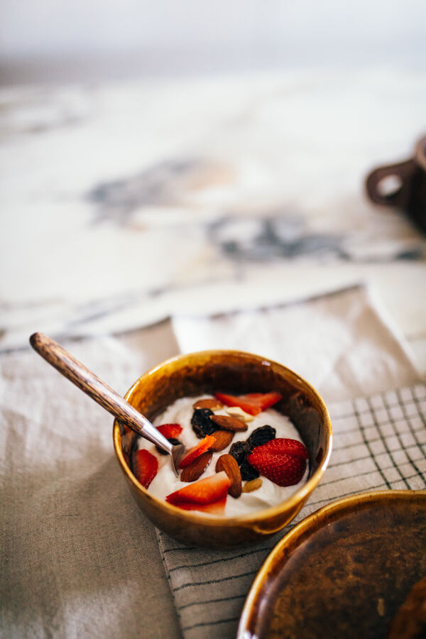 Pomax SPIRO - Ontbijtkom - Steengoed - DIA 13 X H 6 Cm - Bruin